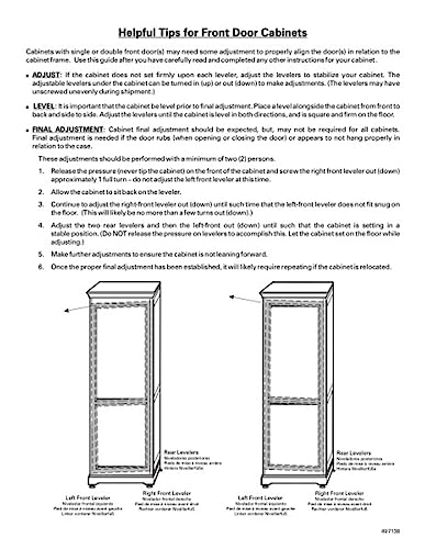 Howard Miller Dustin Curio Cabinet 680-484 – Espresso Finish, Vertical Home Decor, Six Glass Shelves, Seven Level Display Case, Locking Door, No Reach Light