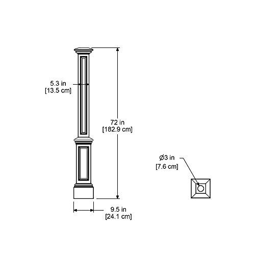 Mayne 5837-WH Signature Outdoor Lamp Post, 9.5x9.5, White