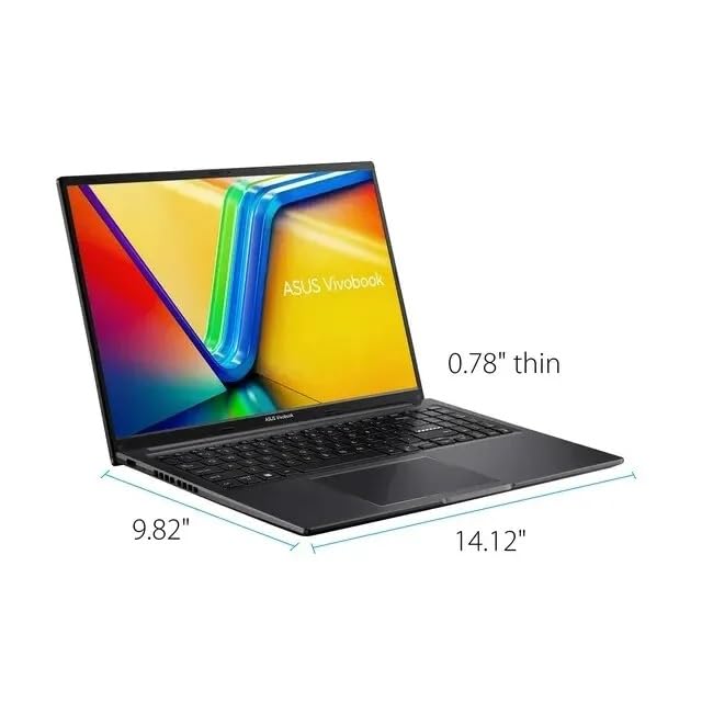 ASUS Vivobook 16" Lightweight Laptop, WUXGA IPS (1920 x 1200) 16:10, Intel Core i7-1255U (10-Core, up to 4.7GHz), Iris Xe Graphics, 16GB DDR4 RAM, 1TB SSD, Windows 11h, Black, with 5ave Mousepad