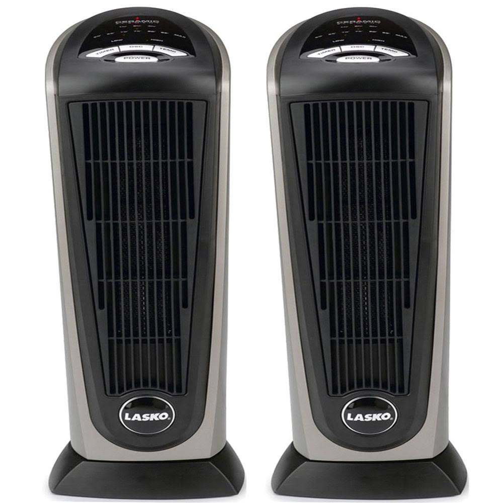 Lasko 751320 Ceramic Tower Heater with Remote Control (2-Pack)