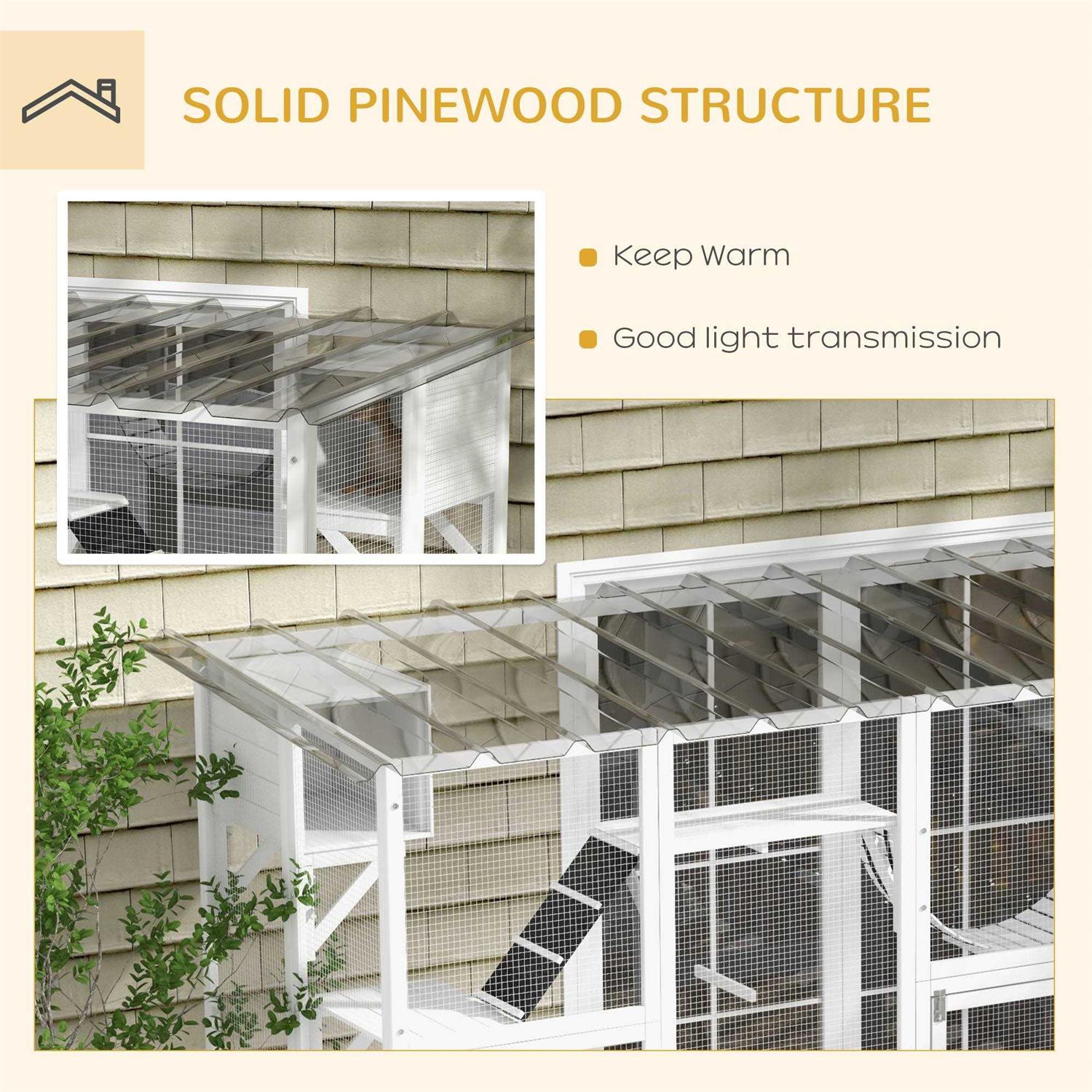PawHut Cat Wooden Outdoor Cat House - Pet Supplies online store