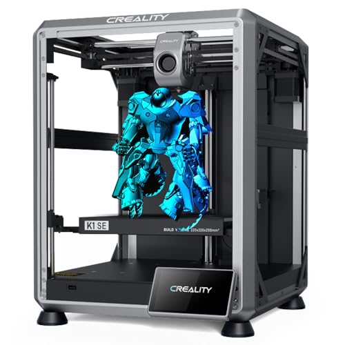 Creality K1C 3D Printer, 2024 New Version 3D Printers with 600mm/s Fast Printing Speed, Support Carbon Fiber Filament 300℃ High-Temp Print, Auto Leveling and Clog-Free Direct Extruder