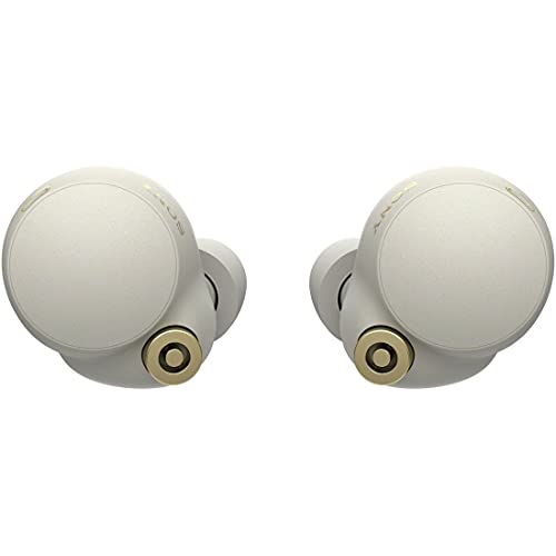 Sony Truly Wireless Noise Cancelling Headphone - Optimised for Alexa and Google Assistant - with Built-in mic for Calls - Bluetooth Connection - WF-1000XM4S.CE7 - Limited Edition - Silver/Gold