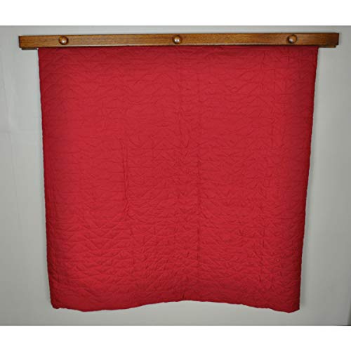 RRD Quilt Hanger for Wall for Display (60”) – Amish Made Wooden Quilt Rack Wall Mount - Rustic Tapestry Hangers for Rugs, Tapestries & Quilts – Quilt Wall Hangers (Oak Wood, Fruitwood Stain)