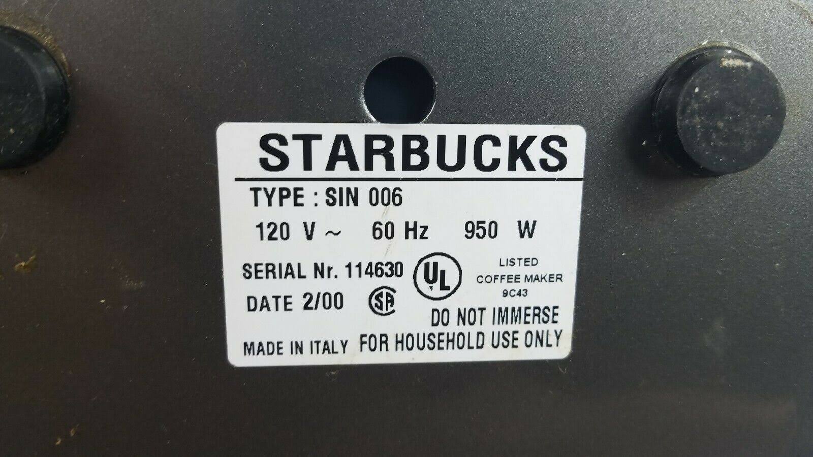 Starbucks Barista Espresso Machine Portafilter Saeco Sin 006