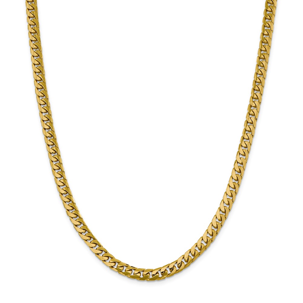 Real 14kt Yellow Gold 6.25mm Solid Miami Cuban Chain; 20 inch; Lobster Clasp; for Adults and Teens; for Women and Men