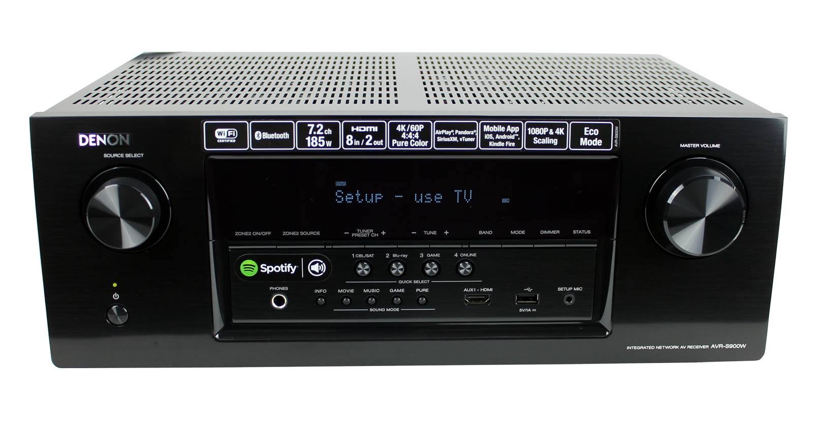 Denon AVR S900W 7.1 Channel AV Network Receiver - Black