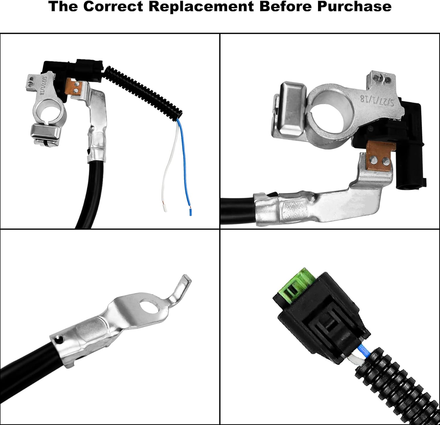 Negative Battery Cable Fit for Ford Focus Escape 2012-2019, Battery Current Volt Sensor AV6Z-10C679-P AV6Z10C679P