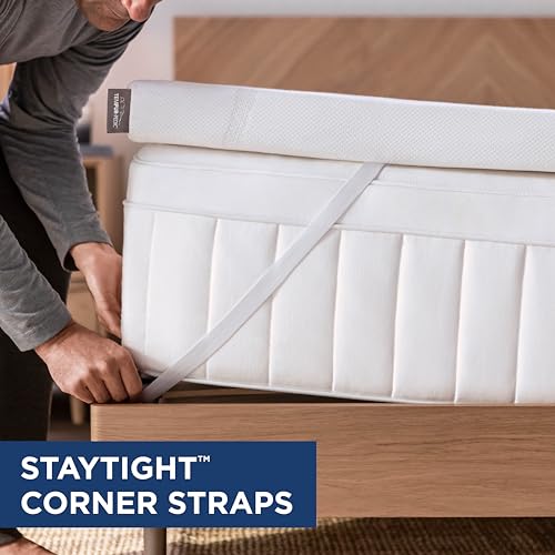 Tempur-Pedic TEMPUR-Adapt + Cooling 3-Inch King Mattress Topper Medium Luxury Premium Foam, Washable Cover, Medium Cooling Topper,white