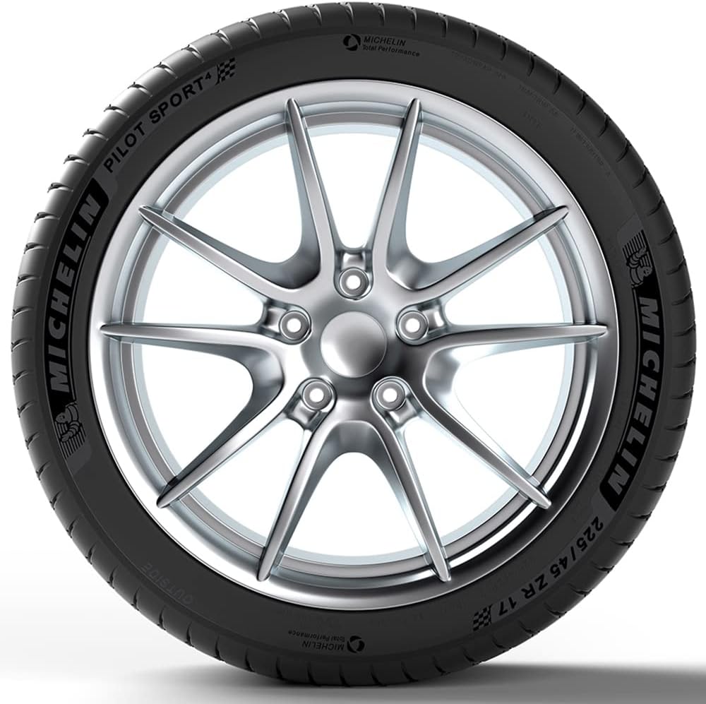 MICHELIN Pilot Sport 4 Summer Radial Car Tire for High Performance Passenger Cars and Sedans; 225/45R18/XL 95Y