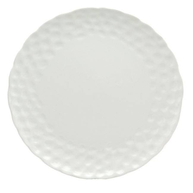 Red Vanilla Marble Salad Plate 8.25x22 (Set of 6) White