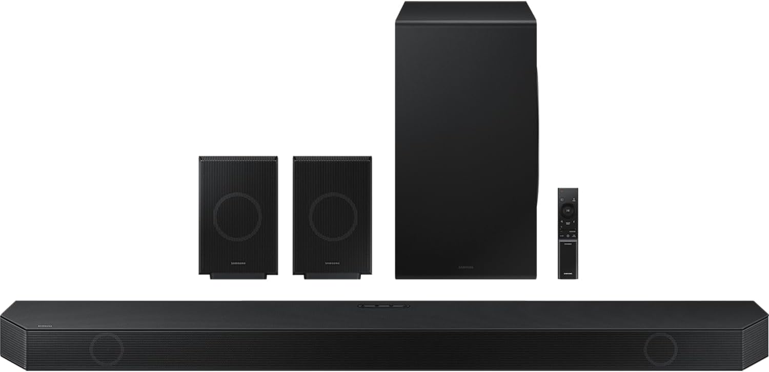 SAMSUNG HW-Q990D Q-Series 11.1.4 ch. Wireless Dolby Soundbar with Q-Symphony (2024) (Renewed) Bundle with 2 Year Enhanced Protection Pack