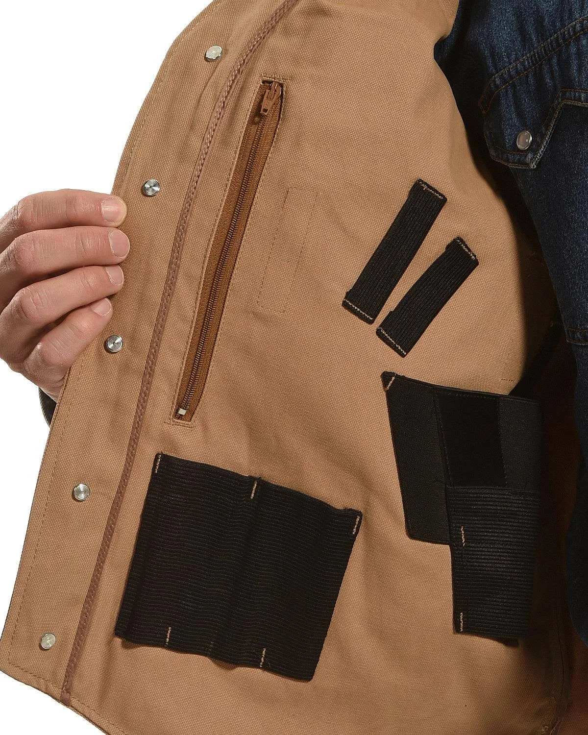 Wyoming Traders Men&s Tan Texas Concealed Carry Vest
