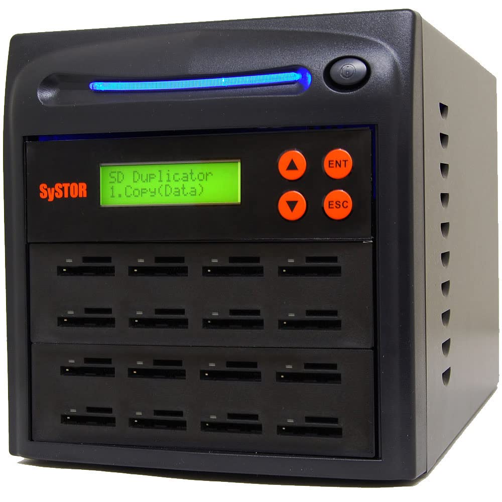 Systor 1:7 SD/microSD Card Duplicator - 2GB/Min - Standalone Multiple Flash Memory Copier & Eraser/Sanitizer, Speeds Up to 33MB/Sec (SYS-SD-7)
