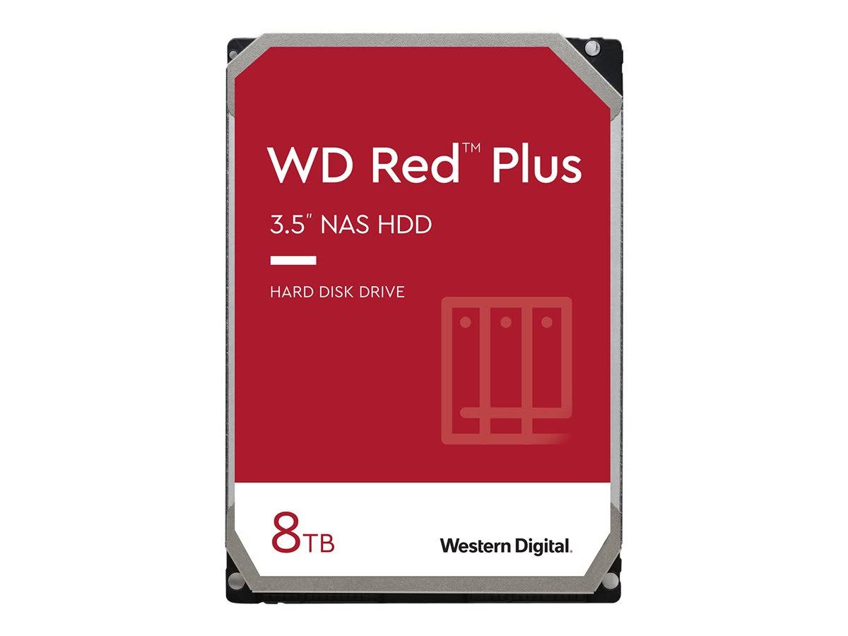 WD Red Plus NAS 8 TB Internal HDD - 3.5x22 - WD80EFBX - SATA 6Gb/s - 7,200 rpm