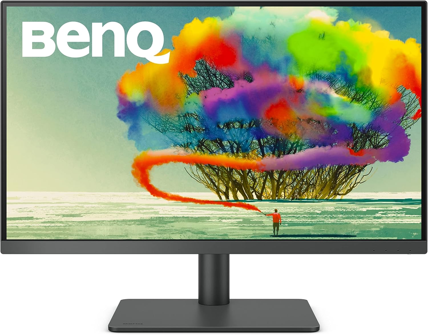 BenQ PD2705U 27 inch 4K UHD IPS Monitor USB-C, 99% sRGB and Rec.709, HDR10, Ergonomic Design, Eye-Care, Built-in Speakers