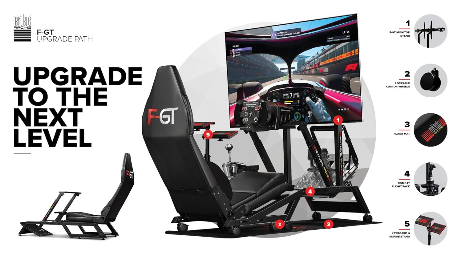 Next Level Racing F-GT Simulator Cockpit (NLR-S010) (Renewed)