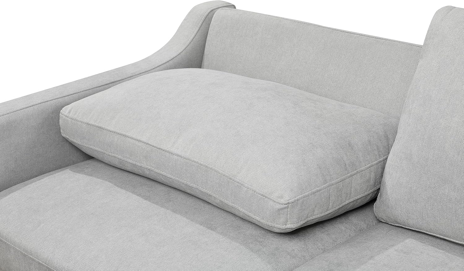 69" 3 in 1 Convertible Queen Sleeper Sofa Bed, Modern Fabric Loveseat Futon Sofa Couch w/Pullout Bed, Small Love Seat Lounge Sofa w/Reclining Backrest, Furniture for Living Room, Light Gray