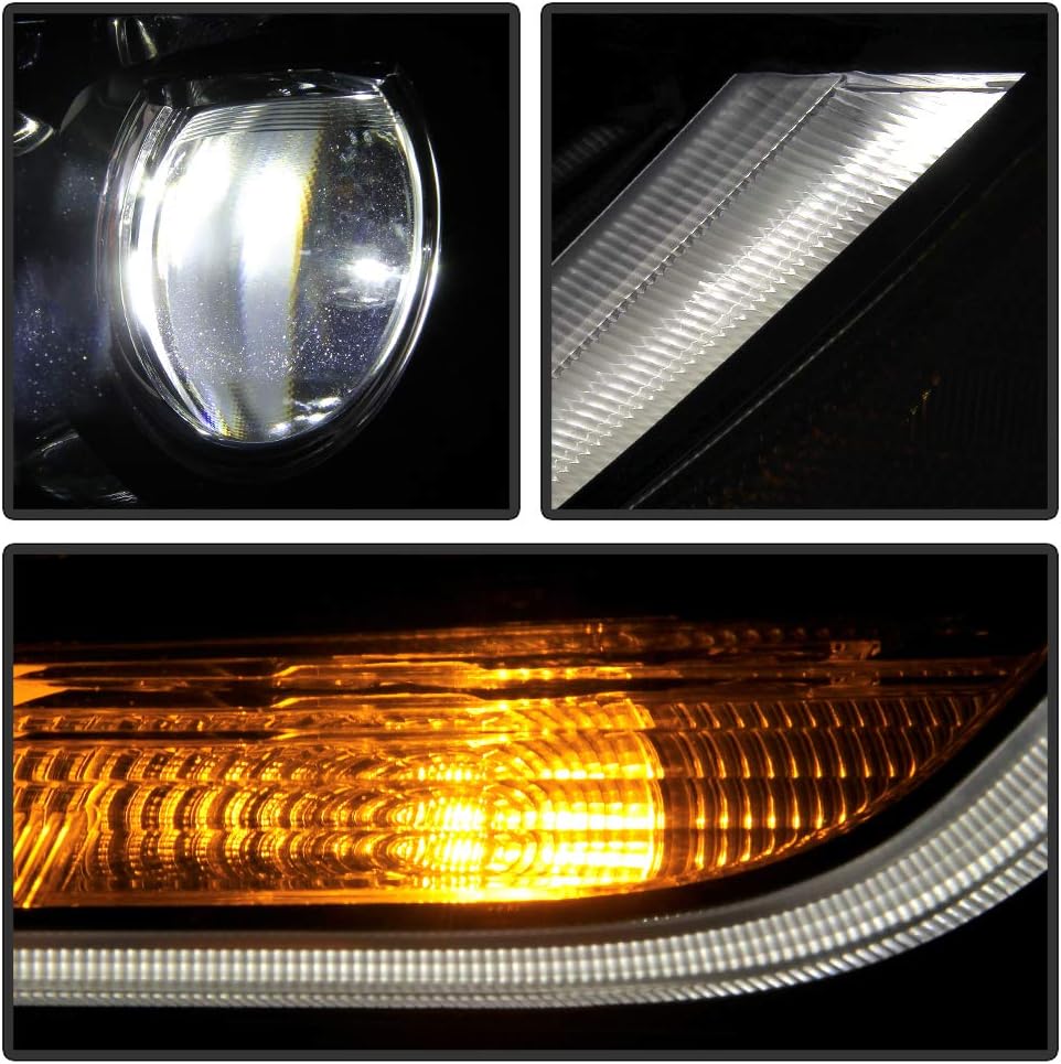 ACANII - For [L | LE US Built Model] 2020-2021 Toyota corolla Black LED Projector Headlights Headlamps Set Left+Right