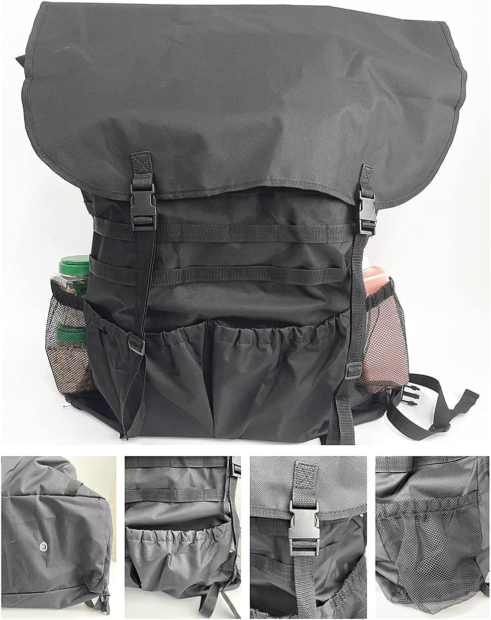 Spare Tire Trash Bag, Off-Road Rear Wheel Storage Organizer Car Gear Backpack Accessories for Wrangler JL JLU JK JKU SUV Truck, Fits 30" to 33" Spare Tire