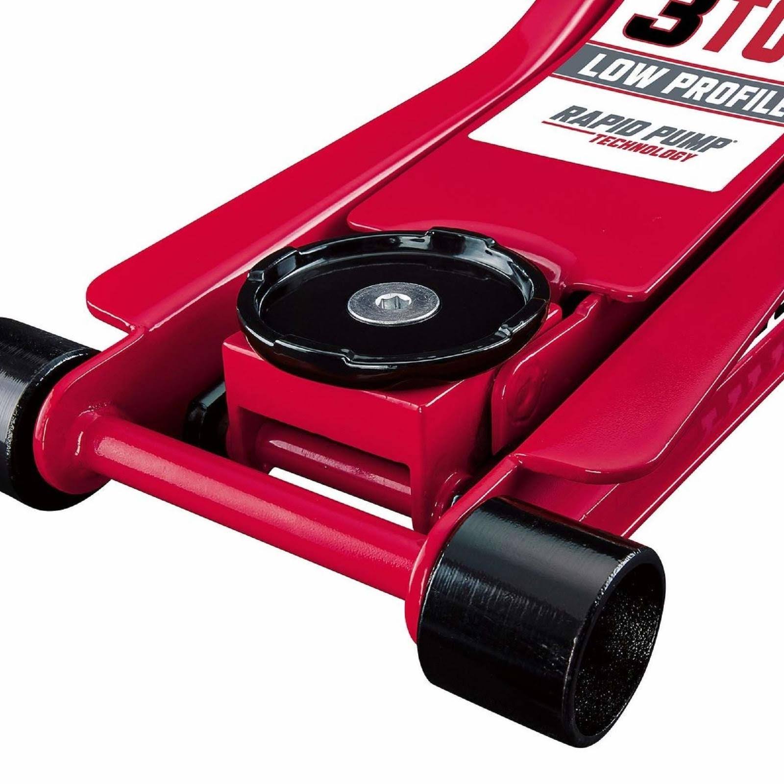 Pittsburgh Automotive 3 Ton Heavy Duty Ultra Low Profile Steel Floor Jack with Rapid Pump Quick Lift