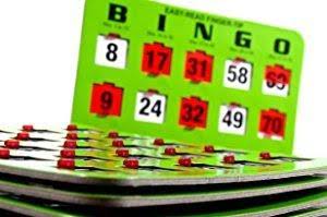 Regal Games Easy Read Green Bingo Heavy Duty 5 Ply Jumbo Shutter Slide Cards