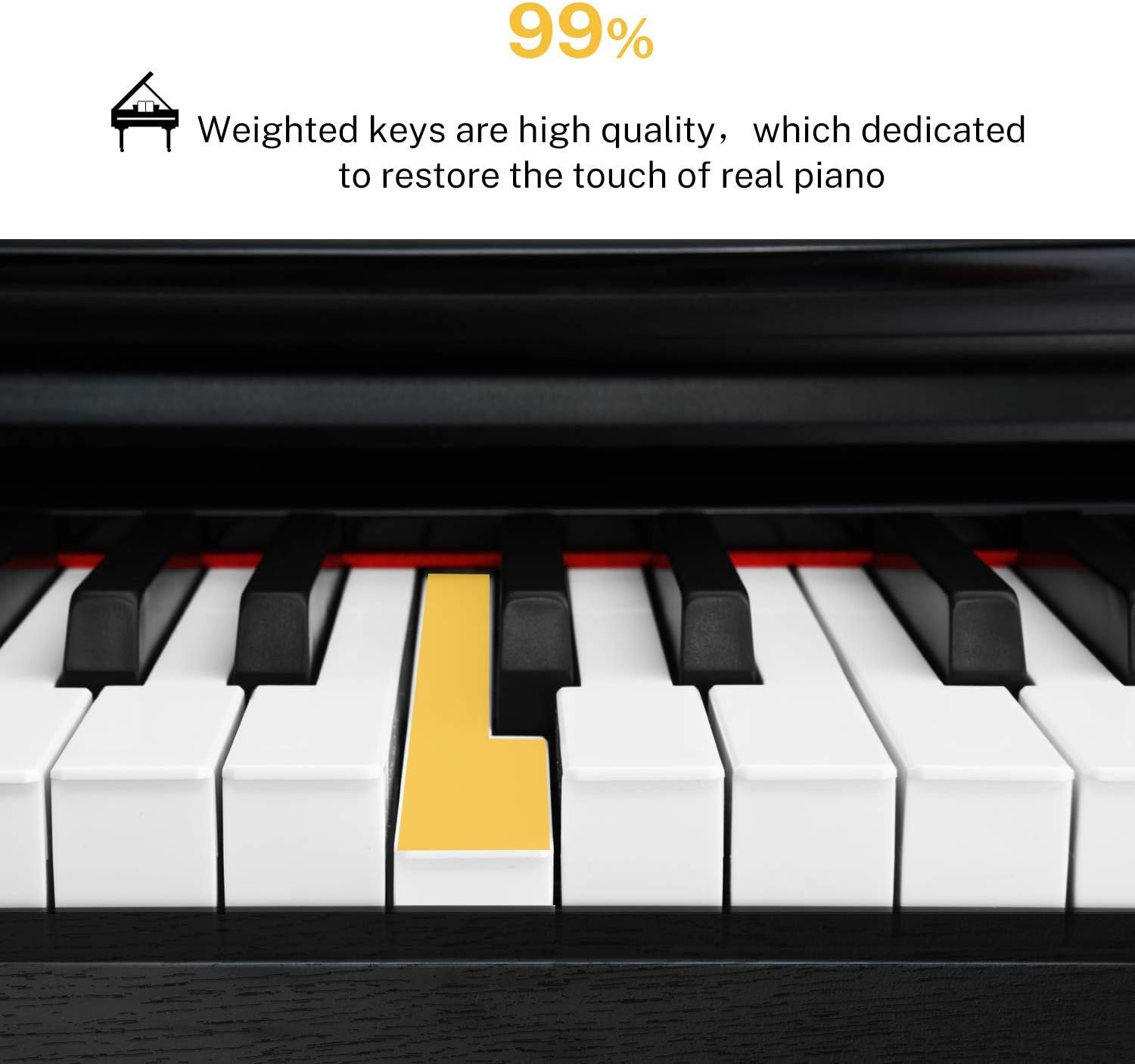Donner DDP-100 88-Key Weighted Action Digital Piano, Beginner Bundle with Furniture Stand, Power Adapter, Triple Pedals, MP3 Function, Black