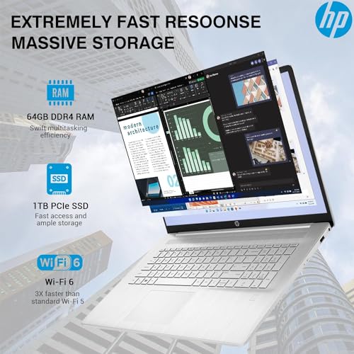 HP 17 Touchscreen Laptop Computer, 17.3” HD+ Touch Screen Business PC, Intel Core i7