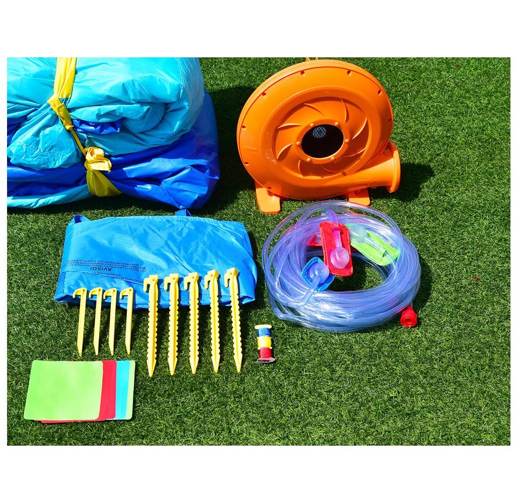 Costway Crocodile Inflatable Water Slide Climbing Wall Bounce House