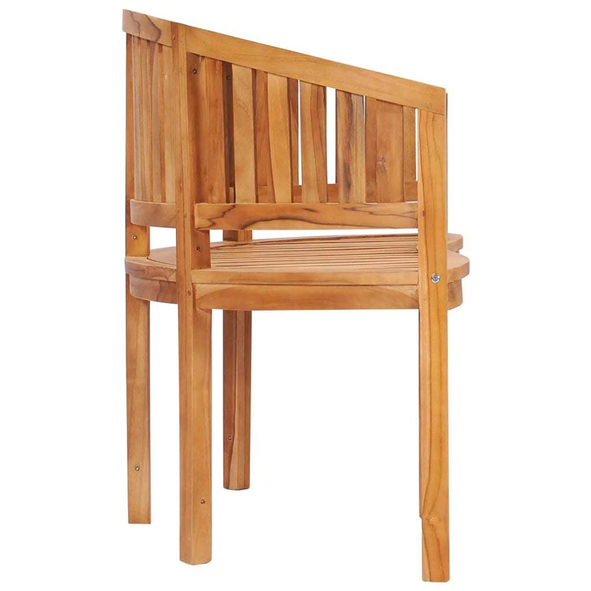 YJTONWIN Patio Garden Bench Loveseats, 59.4" Solid Teak Wood Banana Bench