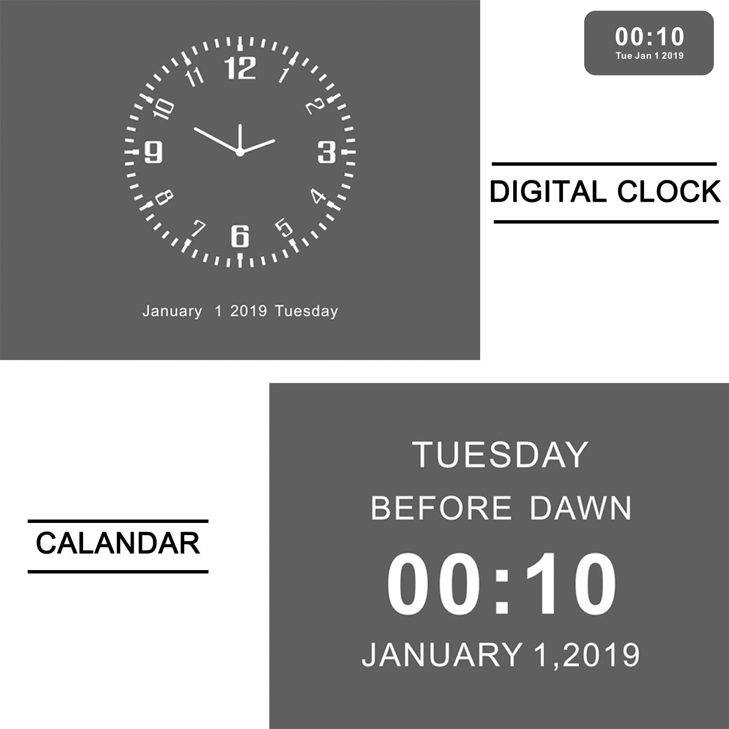 Digital Frame for Photos 10 inch with Slideshow Digital Picture Frame with HD IPS Display Picture Frame with Motion Sensor/Video/Background Music/Calendar/Clock/Auto-Rotate/Best Gifts by FLYAMAPIRIT
