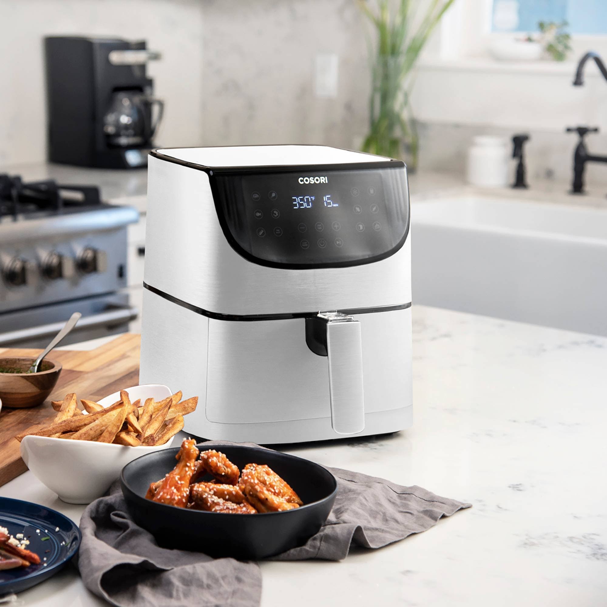 Cosori Premium 3.7 qt. Air Fryer u0026 Skewer Rack Set - White