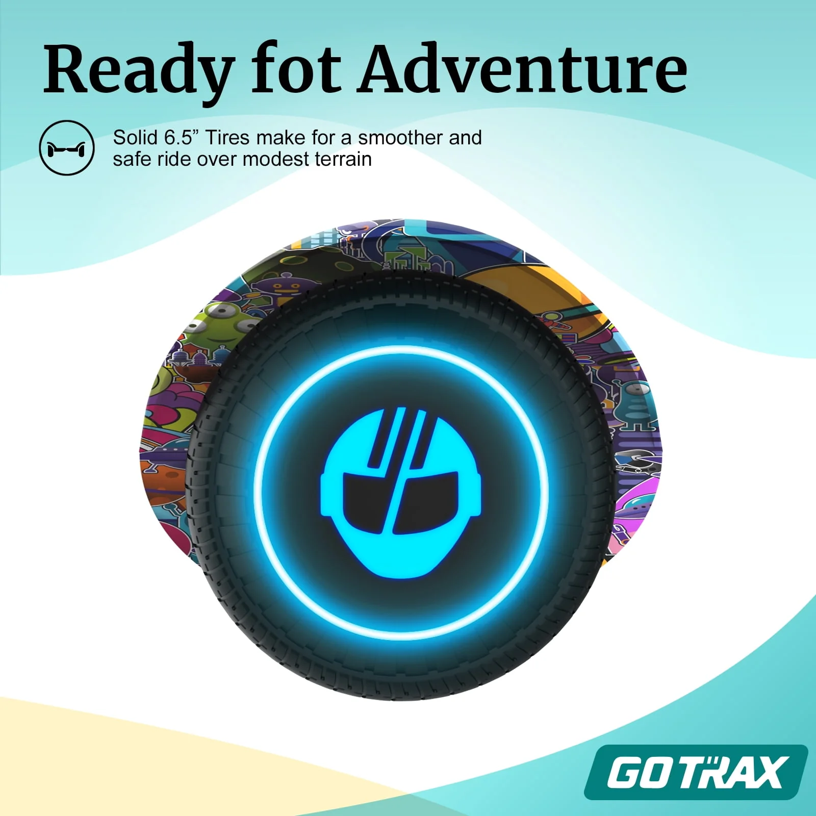 Gotrax Edge Hoverboard for Kids Adults, 6.5 Tires 6.2mph & 2.5 Miles Self Balancing Scooter, Black