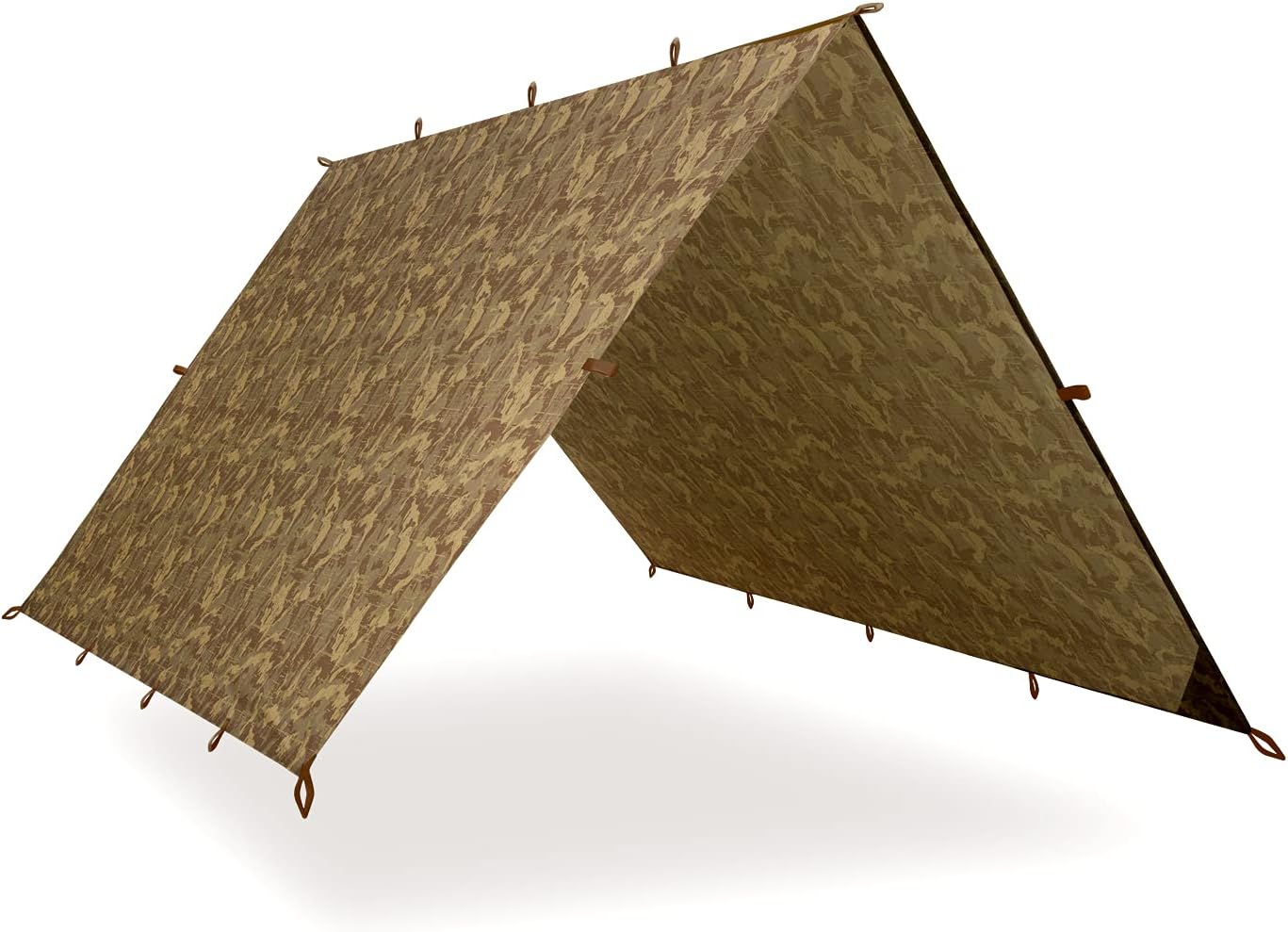 Aqua Quest Safari Tarp - 100% Waterproof Lightweight SilNylon Bushcraft Camping Shelter - 20x13 ft Olive Drab Pack of 2