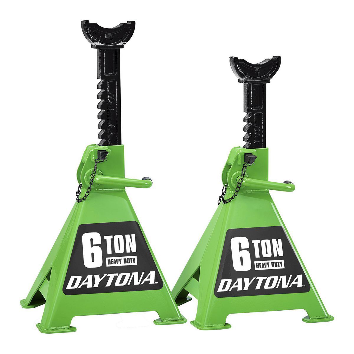 DAYTONA 6 Ton Heavy Duty Ratcheting Jack Stands, Slate Gray
