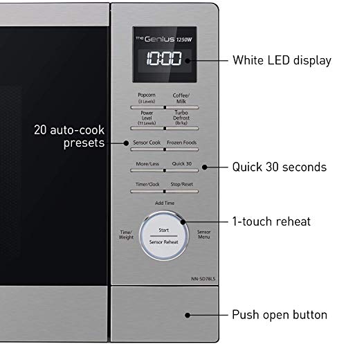 Panasonic NN-SD78LS Microwave Oven, 1.6 cft, Stainless Steel