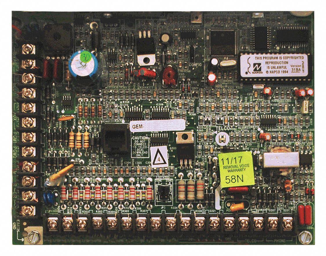 Napco GEM-P9600EXPCBD Control Panel Board,max. Number Zones 96