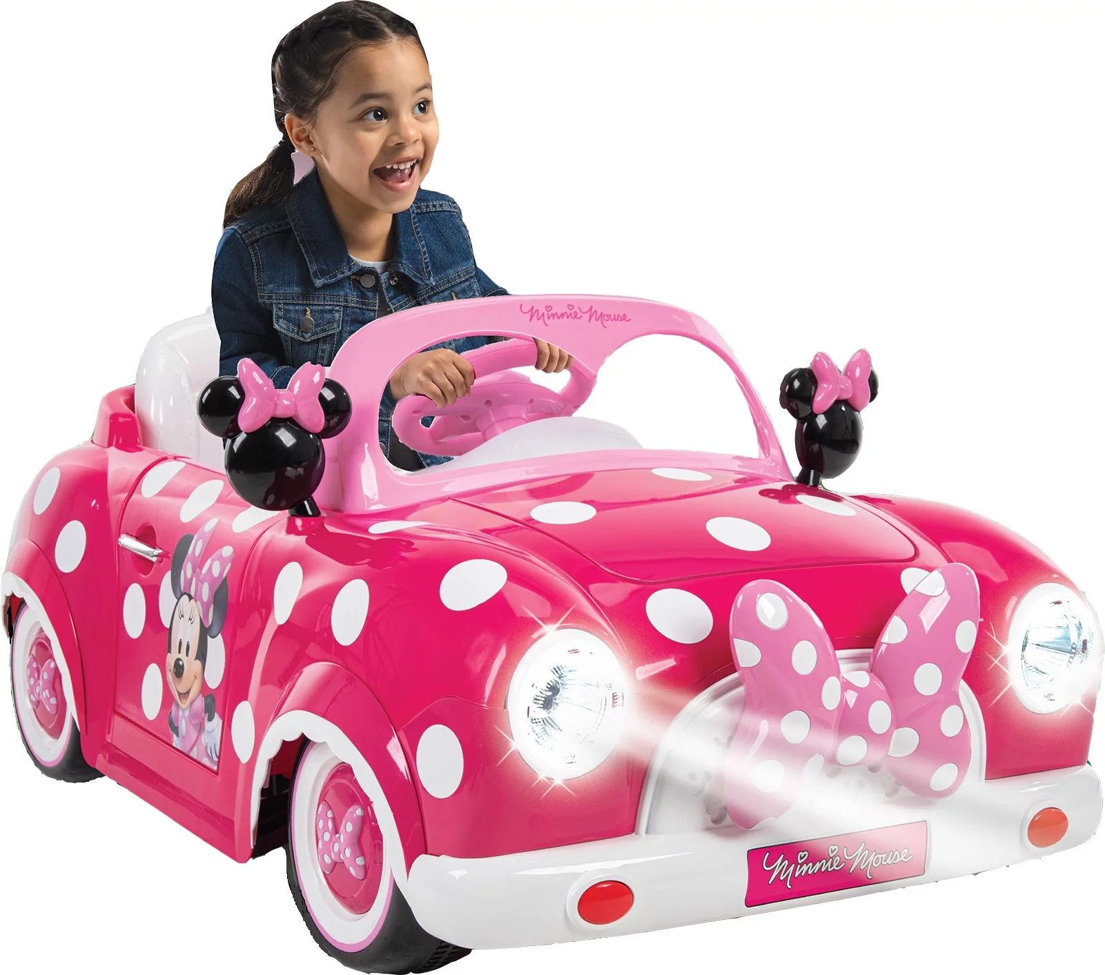 Disney Minnie Mouse Convertible Car 6 Volts Electric Ride-on, for Children Ages 3+ years, by Huffy