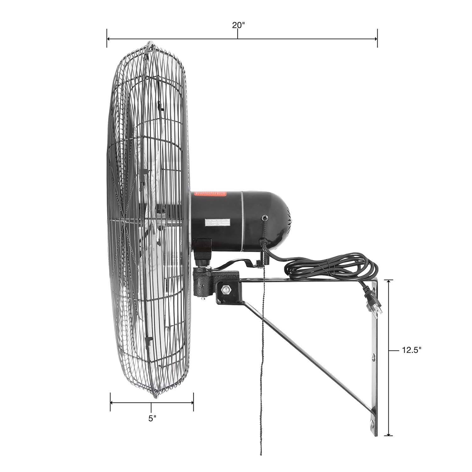 OEMTOOLS 24883 24 inch Oscillating Wall Mount Fan