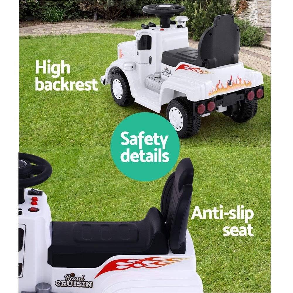Ride On Cars Kids Electric Toys Car Battery Truck Childrens Motorbike Toy Rigo - White