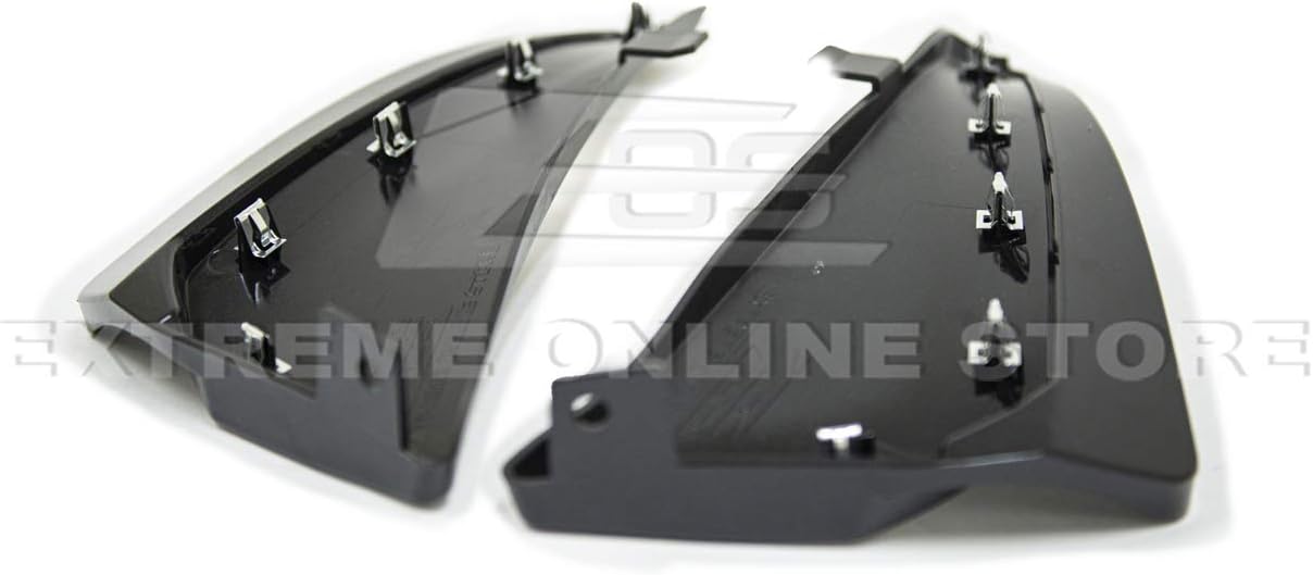 Extreme Online Store Replacement for 2020-Present Chevrolet Corvette C8 All Models | GM Factory XL Extended Style Painted Carbon Flash Metallic Rear Side Splash Guards Mud Flap Pair