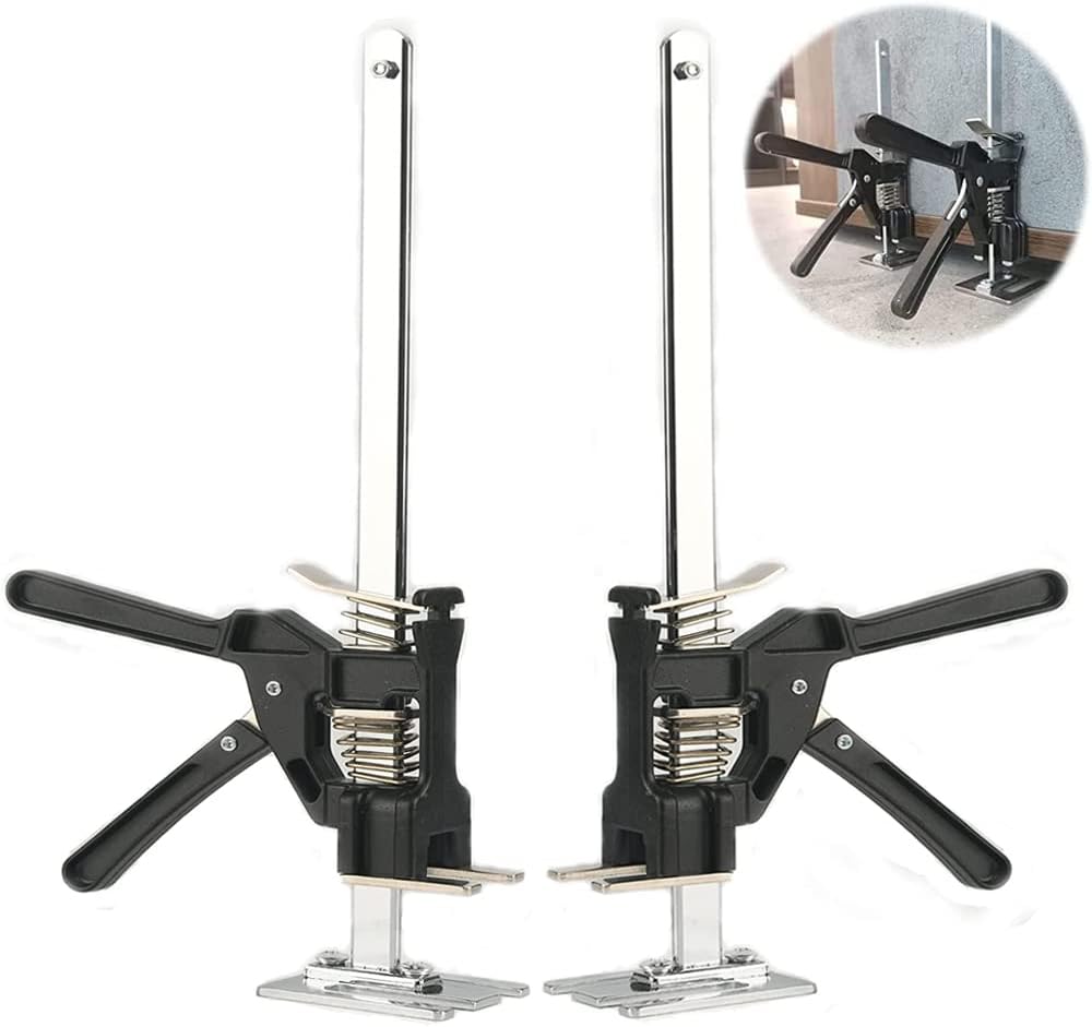 2 Packs Labor-Saving Arm Height Adjuster Lifting Device, Hand Lifting Tool Jack, Drywall Lifts, Furniture Jack for Door, Cabinet, Wall Tile, Lifting Height 9.8Inch, Maximum 260 Pounds Pack of 2