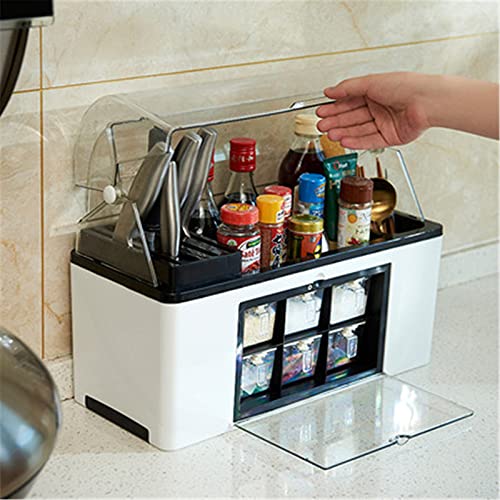 Seasoning Rack Kitchen Seasoning Box Shelf Cans Bottle Storage Jars Condiment Container Countertop Spice Rack for Kitchen Pantry