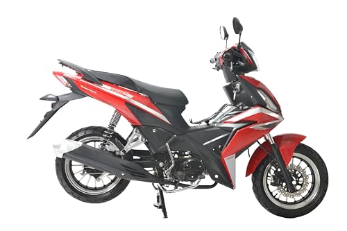 125CC 4 SPEED MOPED MOTORCYCLE STREET MOTORCYCLE BD125-9 (RED)