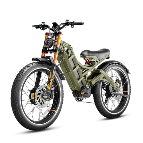 2025 Romeo Pro 3/Pro 2 Electric Bike for Adults 5000W/4000W Dual Motor E Bike 50/46MPH 60V/80Ah 52V/70AH Long Range Electric Bicycle,26 * 4.0 Fat Tire Full Suspension Electric Mountain Bike
