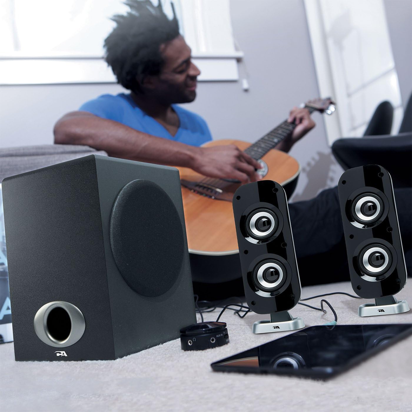 Cyber Acoustics High Power 2.1 Subwoofer Speaker System with 80W of Power – Perfect for Gaming, Movies, Music, and Multimedia Sound Solutions (CA-3810)
