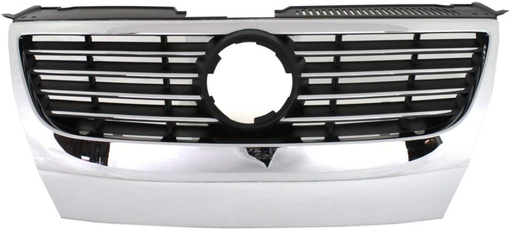 For Volkswagen Passat Grille Assembly 2006 07 08 09 2010 | Chrome Shell w/Black Insert | w/Chrome Insert Molding | Plastic | VW1200142 | 3C0853651EPWF