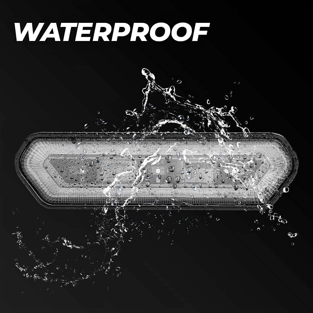UTV Chase LED Tail Light, kemimoto Chase Brake Light Bar with 5 Modes(Strobe, Courtesy, Reverse, Running, & Brake) Compatible with Polaris RZR Ranger Can Am Maverick X3-1.75'' to 2 Roll Bar Pack of 2