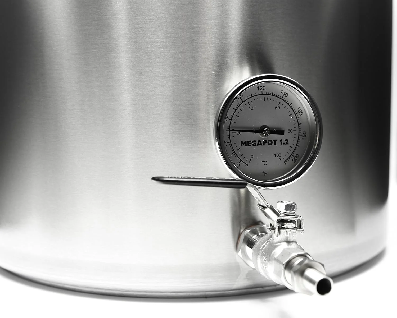 Megapot Stainless Steel Brew Kettle With Volume Markings (15 Gallon Plain)