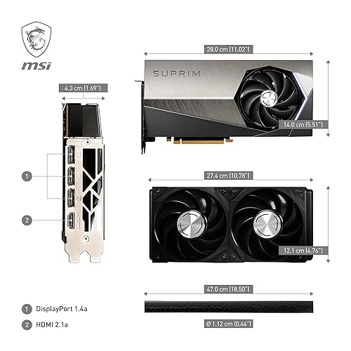 MSI NVIDIA GeForce RTX 4090 Suprim X 24GB GDDR6X Graphics Card